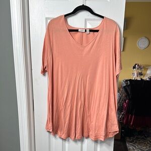 LOGO by Lori Goldstein Pink Oversized T-Shirt